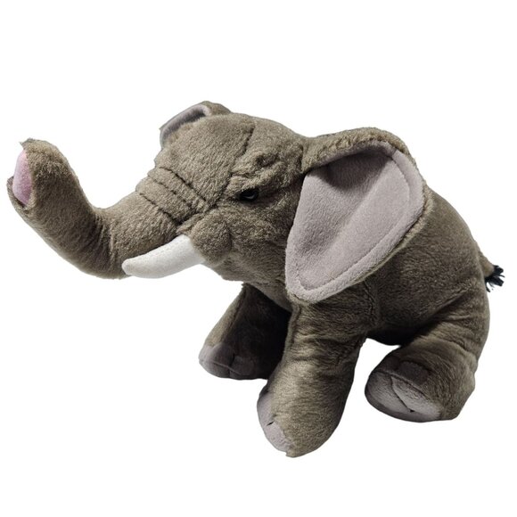Wild Republic Other - Wild Republic Elephant 15 inch Plush Gray Tusks Realistic Stuffed Animal Toy
